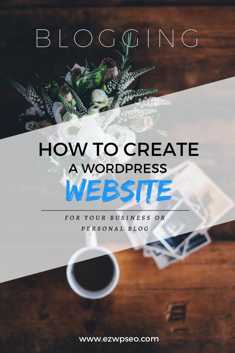 create a WordPress website